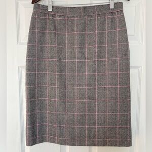 Vintage grey and pink pencil skirt